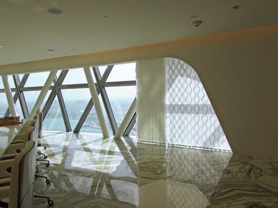 Vertical Blind Systems, SG 2950, Multi Visio, Room shot "Al Bidda Tower", Doha, Qatar, Vertical Waves