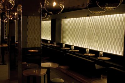 Vertical Blind Systems, SG 2810, Multi Visio, Room shot "Amber Club", Zurich, Switzerland, Vertical Waves