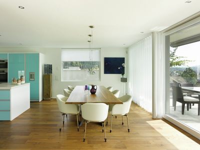 Curtain Systems, SG 6010, Colorama 1, Room shot "Private Home", Gümligen, Switzerland, Wave