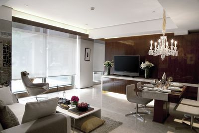 Roller Blind Systems, Customer Fabrics, Room shot "Residence 8", Shanghai, China