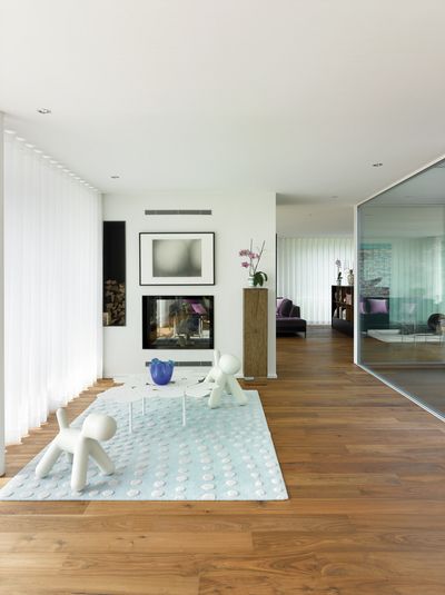 Curtain Systems, SG 6010, Colorama 1, Room shot "Private Home", Gümligen, Switzerland, Wave